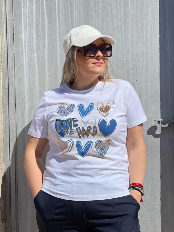 Camiseta Ámame Fuerte Azul 2