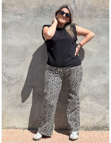 Pantalón Vaquero Leopardo
