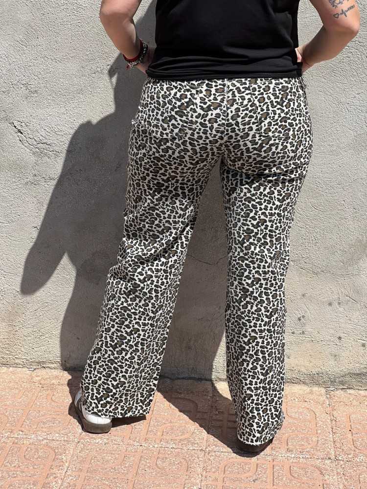 Pantalón Vaquero Leopardo