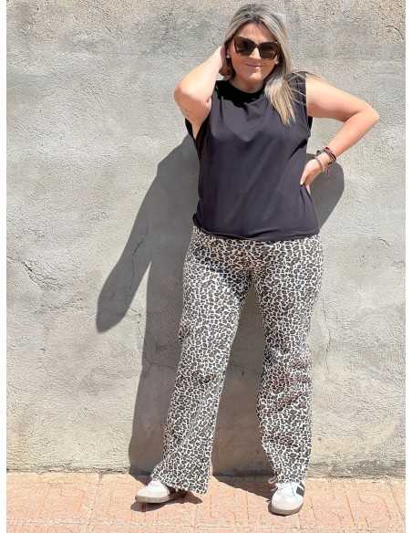 Pantalón Vaquero Leopardo