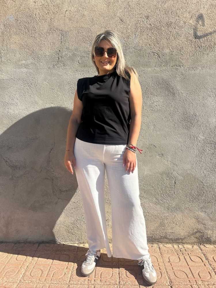 Pantalón Lino Blanco