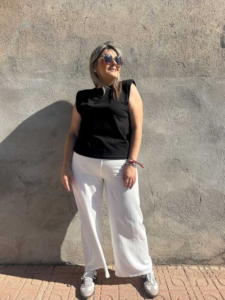 Pantalón Lino Blanco