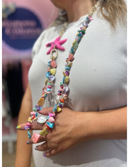 Colgante Estrella Largo Multicolor