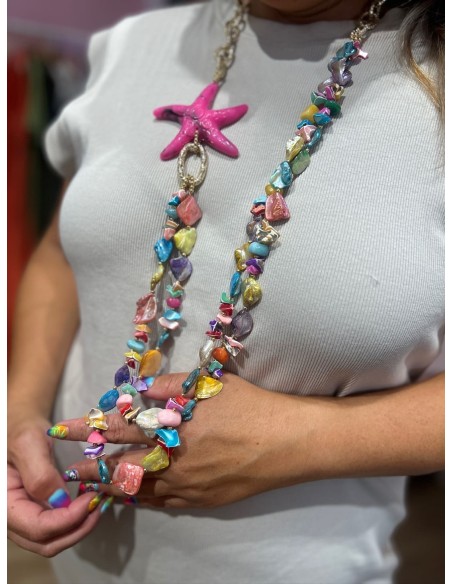 Colgante Estrella Largo Multicolor