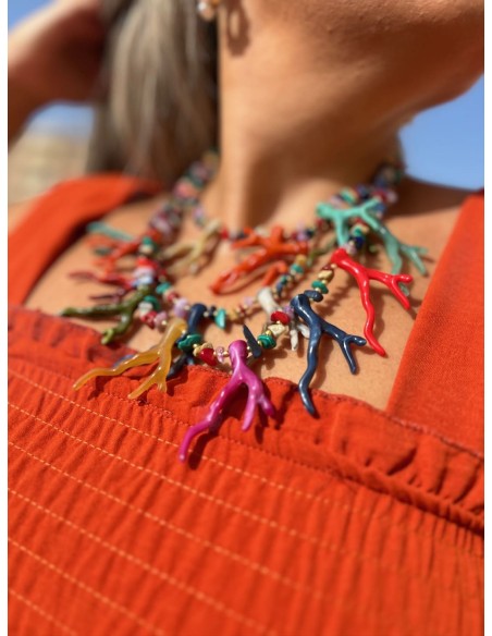 Colgante Coral Multicolor Verde