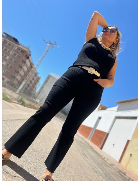 Pantalón Bolsillos Negro TG