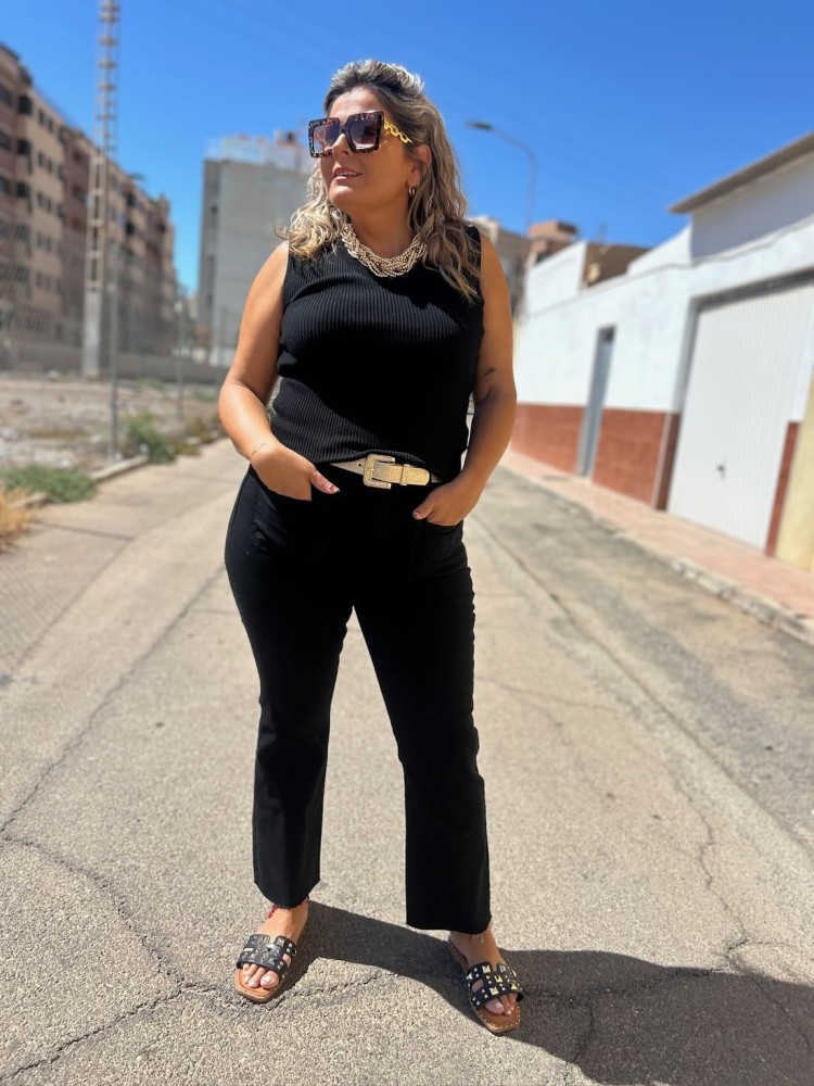 Pantalón Bolsillos Negro TG