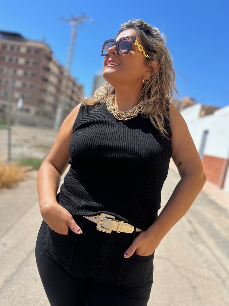 Pantalón Bolsillos Negro TG