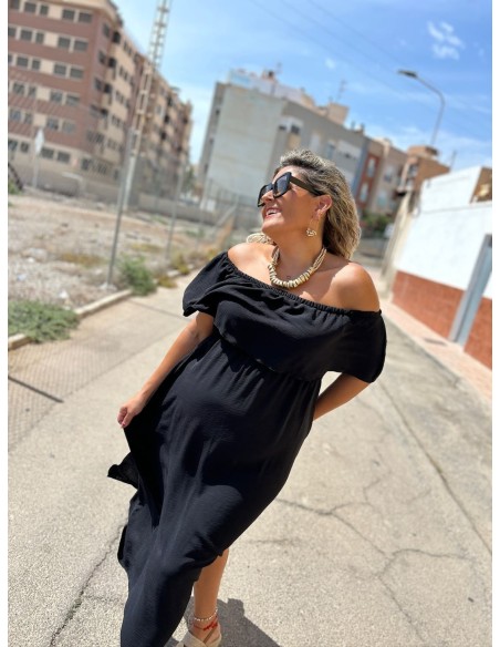 Vestido Volante Negro