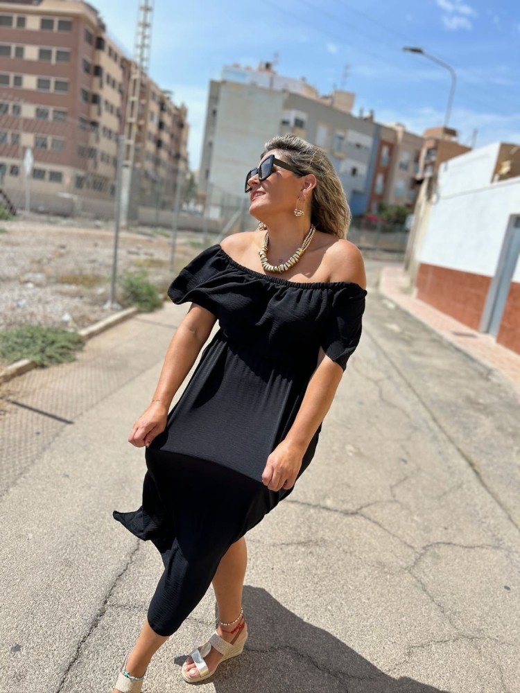 Vestido Volante Negro