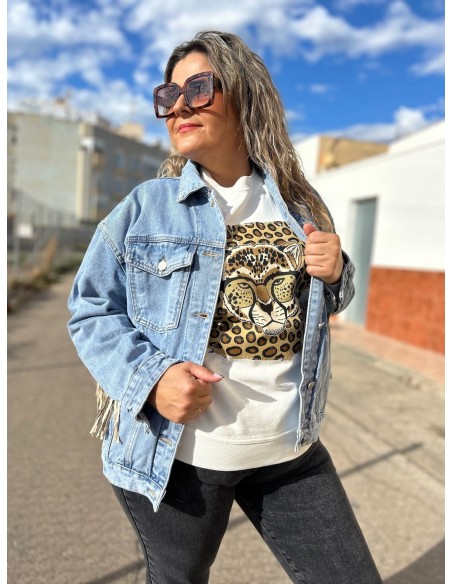 Chaqueta Vaquera Flecos