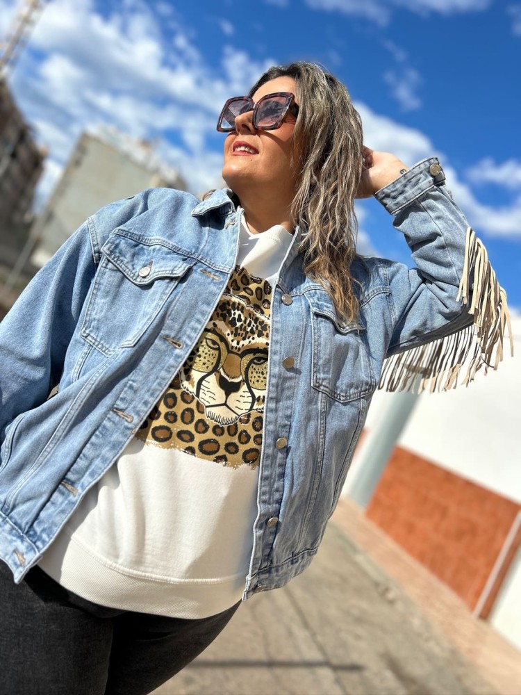 Chaqueta Vaquera Flecos