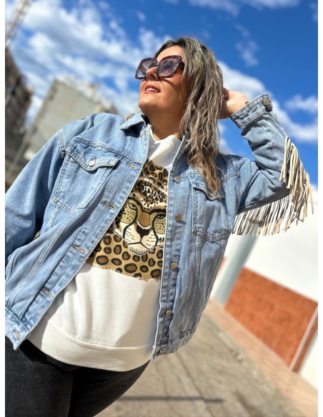 Chaqueta Vaquera Flecos