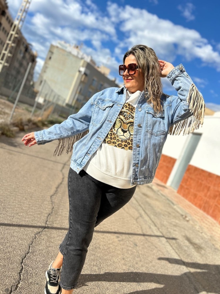 Chaqueta Vaquera Flecos