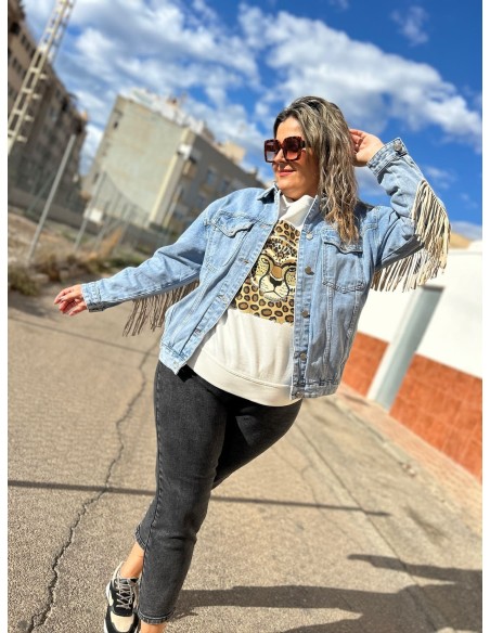 Chaqueta Vaquera Flecos