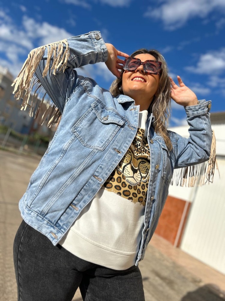 Chaqueta Vaquera Flecos