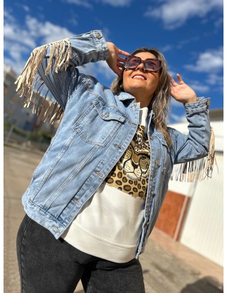 Chaqueta Vaquera Flecos