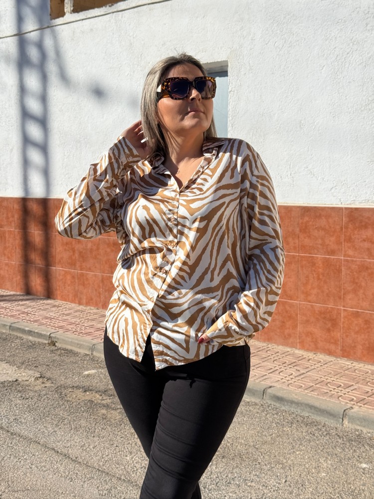 Camisa Cebra Camel