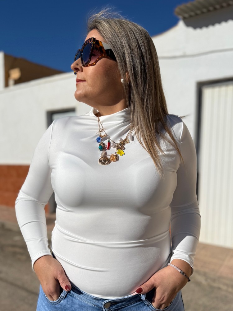 Camiseta Fruncida Blanca