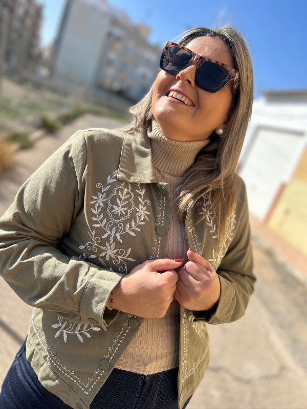 Chaqueta Bordada Verde 2