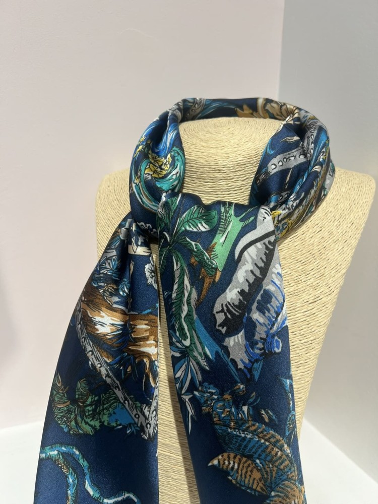 Pañuelo Estampado Azul