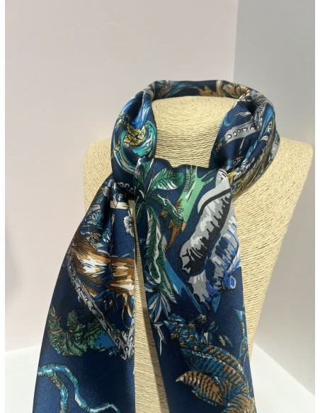 Pañuelo Estampado Azul