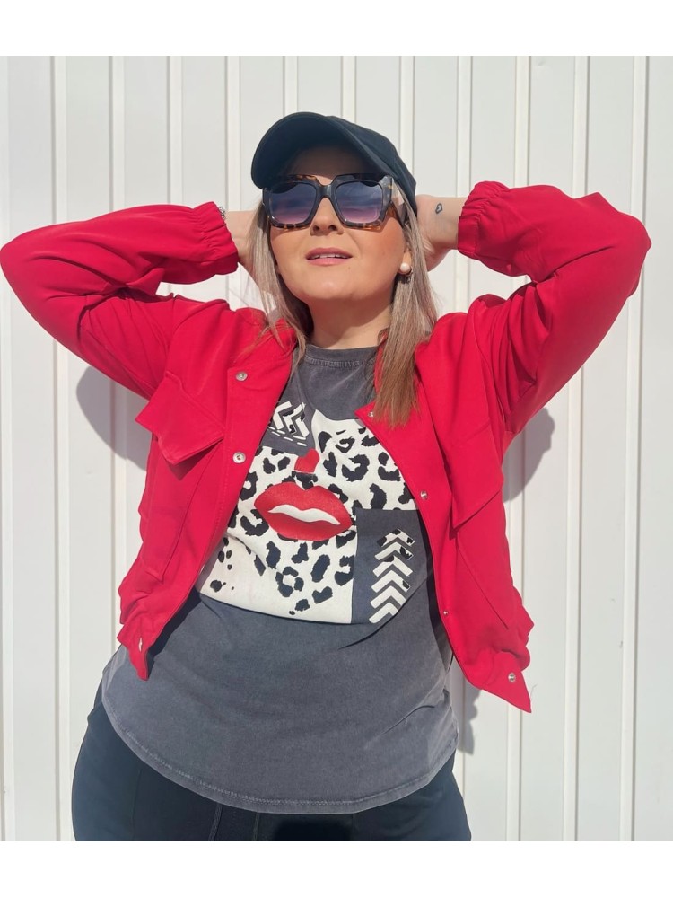 Camiseta Desgastada Labios