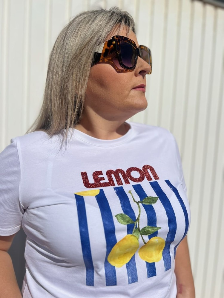 Camiseta Lemon Azul Marino
