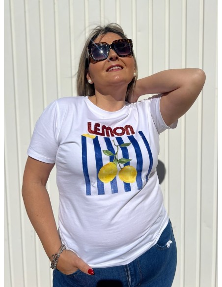 Camiseta Lemon Azul Marino