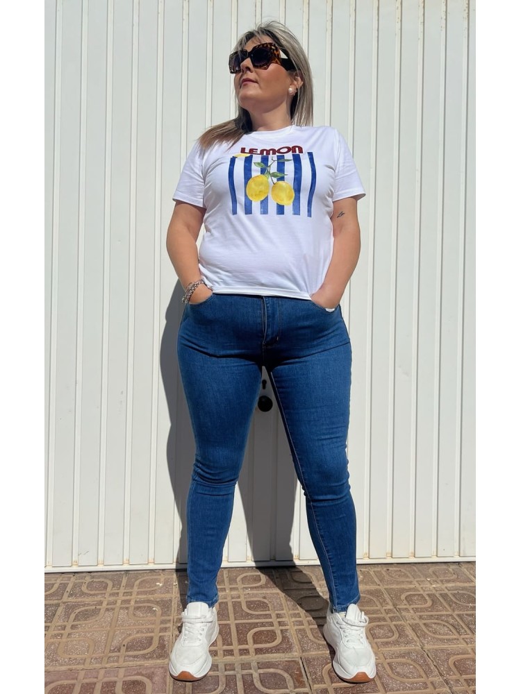 Camiseta Lemon Azul Marino