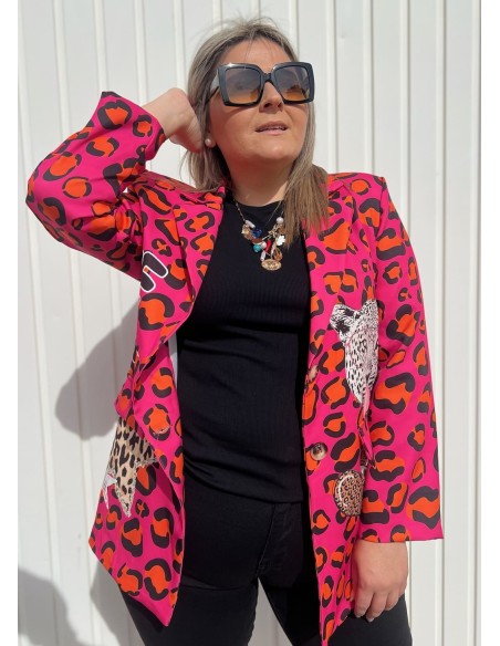 Blazer Estampada Leopardo