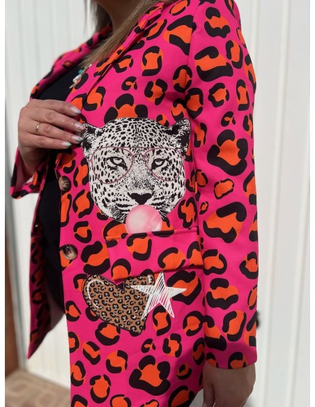 Blazer Estampada Leopardo