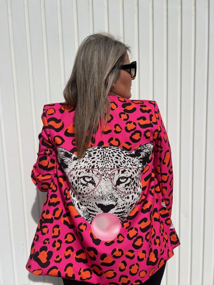 Blazer Estampada Leopardo