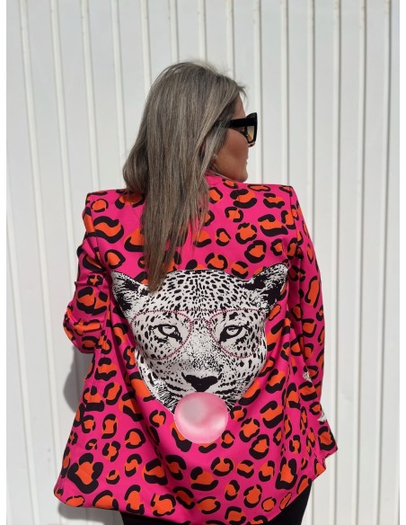Blazer Estampada Leopardo
