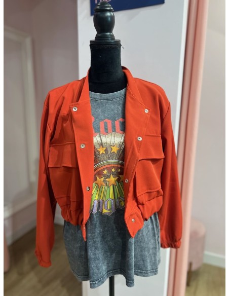 Bomber Bolsillos Naranja