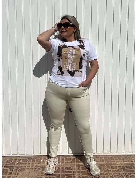 Pantalón Blanco Roto