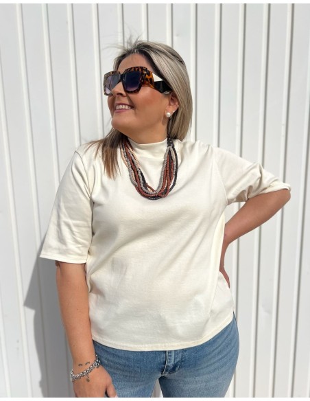 Camiseta Oversize Blanco Roto