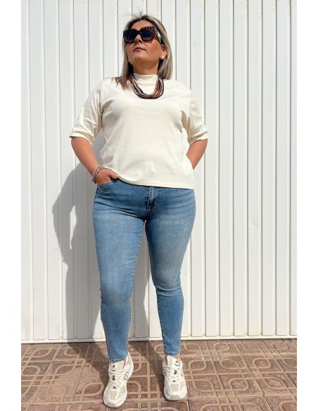Camiseta Oversize Blanco Roto
