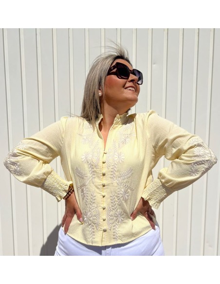 Camisa Rayas Bordada