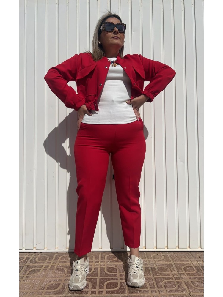 Pantalón Pinzas Rojo