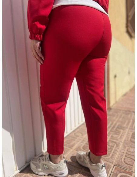 Pantalón Pinzas Rojo