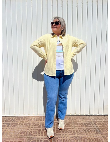 Camisa Rayas Amarilla