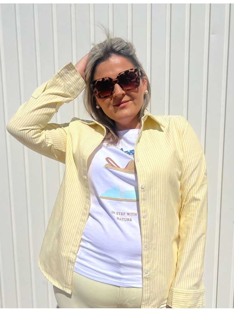 Camisa Rayas Amarilla