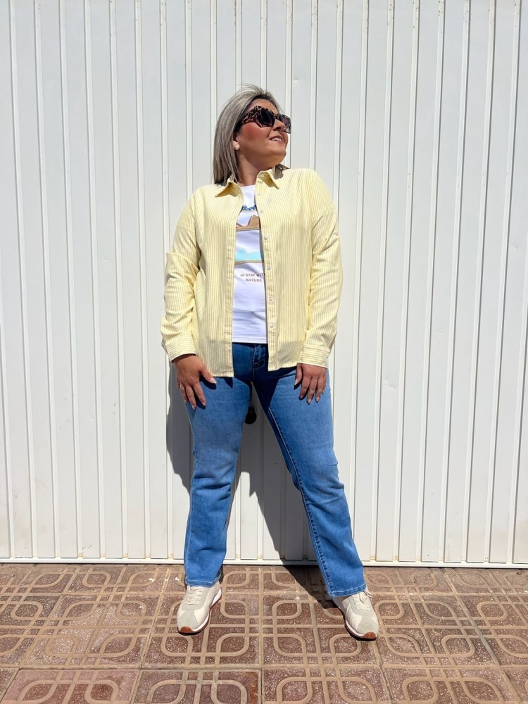 Camisa Rayas Amarilla