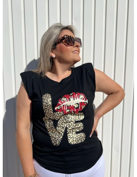 Camiseta Hombrera Love