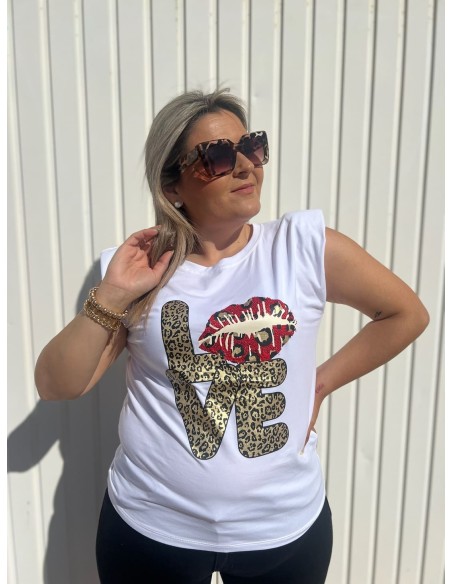 Camiseta Hombrera Love