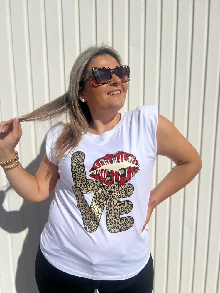 Camiseta Hombrera Love