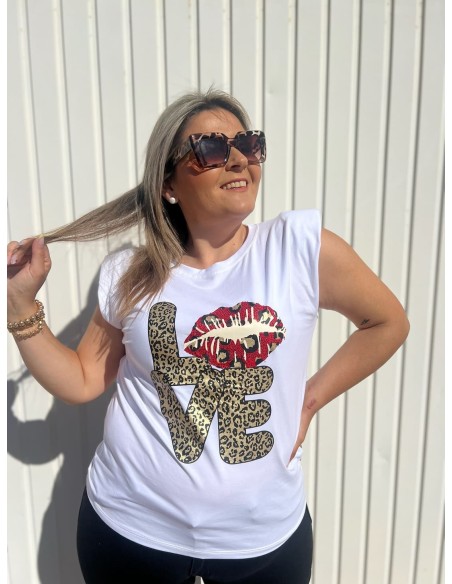 Camiseta Hombrera Love