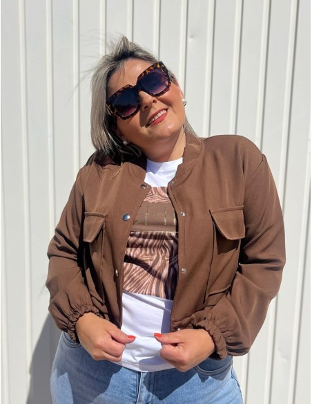 Bomber Bolsillos Chocolate