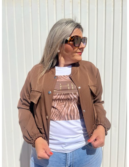 Bomber Bolsillos Chocolate